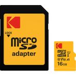 Kodak V10 A1 Premium Performans 16GB microSDHC-I UHS-I U1 Micro SD Kart + SD Adaptör