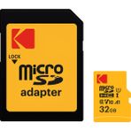 Kodak V10 A1 Premium Performans 32GB microSDHC-I UHS-I U1 Micro SD Kart + SD Adaptör