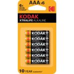 Kodak Xtralife Alkalin İnce Pil AAA 4+2 1,4 V Şarjlı Piller Yüksek Kapasite