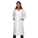 KODAMA Kadınlar için yüksek kaliteli laboratuvar önlüğü – eşsiz konfor ve tarz için %65 polyester ve %35 pamuktan özel kalıp, Beyaz, XS
