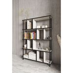 KODIGU 5 Raflı Kitaplık - Kitaplık - 130CM x 90CM x 30CM Kitaplık - Çevir Kur Kitaplık | Kitaplık - Beyaz