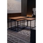 KODIGU Elora 3'lü Orta Sehpa | Siyah | 90X48X48 cm - CEVİZ