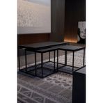 KODIGU Elora 3'lü Orta Sehpa | Siyah | 90X48X48 cm - SİYAH