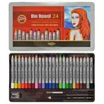 Koh-i Noor 24 Renk Wax Aquarell Sulandırılabilir Pastel Boya Seti