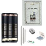 Koh-i-Noor Koh-I Noor Eskiz Başlangıç Seti 8 + Dereceli Kalem + A5 Defter + Dağıtıcı Set + Silgi + Açacak + Hamur Silgi - Karışık-Çok Renkli - standart
