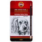 KOH-I-NOOR Toison D'or grafit kalem, sertlik derecesi 8B-2H (12 adet)