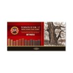 Koh-I Noor Toison D'or Soft Pastel Boya (Toz Pastel Boya) Kahverengi Tonlar 12 Renk (Köşeli)