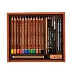 Koh-İ Noor Trioaquarelle 12Li Kalin Aquarel Boya Ve Eskiz Seti Ahsap Kutulu