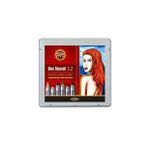 Koh-i Noor Wax Aquarell Balmumu Kalın Boya Kalemi 12 Renk Metal Kutu