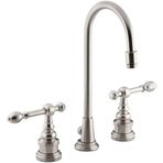 Kohler IV. Georges Brass Yüksek Boyunlu Fırçalanmış Nikel Lavabo Bataryası
