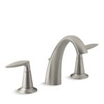 KOHLER K-45102-4-BN Alteo Banyo Bataryası, Banyo Lavabo Bataryası, Alteo Koleksiyonu, Fırçalanmış Nikel Metal Tahliyeli 2 Saplı Yaygın Musluk