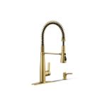 KOHLER REC22745-SD-2MB Sabunluklu Yarı Profesyonel Mutfak Bataryası, Canlı Fırçalanmış Modern Pirinç