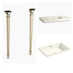 Kohler Saree Altın Ayaklı Lavabo Takımı