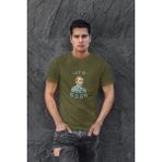 Koi Art Design Let It Gogh Baskılı / Erkek Haki Yeşil Renk T-Shirt / %100 Pamuk Premium Quality / Regular Fit