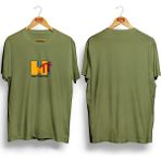 Koi Art Design Wtf Baskılı / Erkek Haki Yeşil Renk T-Shirt / %100 Pamuk Premium Quality / Regular Fit - 2XL