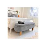 KOKİ DESİGN BOHEM Wellsoft Gri Sandıklı Çok Amaçlı Dekoratif Bench Puf Yatak Ucu Bench