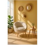 KOKİ DESİGN Çay Seti Tekli Koltuk Berjer (Salon,Balkon,Ofis) - ZİGON SEHPA HEDİYELİ