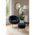 KOKİ DESİGN LİDA Tekli Koltuk Berjer Wellsoft Antrasit (SALON,BALKON,OFİS)PAPATYA PUF HEDİYELİ