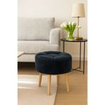 KOKİ DESİGN Wellsoft Antrasit Dekoratif Papatya Puf
