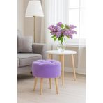 KOKİ DESİGN Wellsoft Lila Papatya Dekoratif Puf