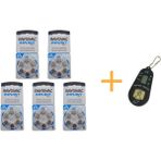 Koklear Implant Işitme Cihazı Pili, Rayovac 675CP Implant Pro+ (5 Paket x 6 Adet = 30 Adet Pil) + Hediye Işitme Cihazı Pil Ölçer - 5'li