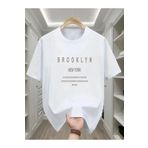 Koklonmoda Büyük Beden Unisex Brooklyn Baskılı Oversize T-Shirt