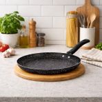 Köklü Züccaciye Granit Krep Tava - 20 CM - Siyah