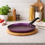Köklü Züccaciye Granit Krep Tava - 26 CM - Mor