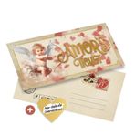 KOKO&LORA: Amor's Ticket – Kişiselleştirmek için tebrik kartı – kazıma çıkartmalı • Sevgililer Günü sürprizi, evlilik yıl dönümü, çiftler için, aşk ilanı, eşya yerine zaman