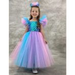 Kokoş Bebek Kokoş Bebe Toka Hediyeli Deniz Kızı Elbise - 5 Yaş