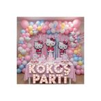 Kokoş Parti Hello Kitty Temalı Doğum Günü Balon Seti 50 Adet – Parti Süsleri