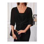 Kokosh moda Kadın Truvakar Kol Önden Bağlamalı Kısa Şifon Bolero Ceket