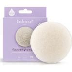 Kokoso Baby Doğal Konjak Sünger Yumuşak Bebek Banyo Aksesuarı %100 Doğal Beyaz Renk