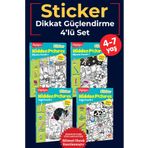 köksal kitabevi Highlights Dikkat Güçlendirme Sticker Hidden Pictures 4'lü Set