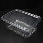 Köksallar Ambalaj 300 adet Plastik Kilitli Şeffaf Düz Kapaklı Gıda Saklama Kabı Sızdırmaz Kap - 1000 cc