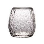 Kokteyl Bardakları Buzul Desenli İçme Bardakları, 10oz Sapsız Dokulu Borosilikat Cam Su Bardakları