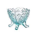 Kokteyl Bardakları Küçük Vintage Kabartmalı Cam Tatlı Kaseleri, Sundae, Dondurma, Meyve, Salata için Renkli Ayaklı Bardaklar (Mavi)