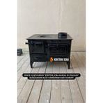 Köktürk Soba Mini Fırınlı Kamp Kuzine Sobası