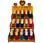 Koku Hanem Toptan Aşk-I Sermest Turuncu Ahşap Standlı 30 Adet 12 Ml Aşk Bahçeleri Araç Parfümü Oto Araba Kokusu