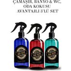 Koku İksiri Oda Kokusu-Banyo - Wc Kokusu-Çamaşır Kıyafet Parfümü Kötü Koku Giderici Oda Parfümü 3'Lü Set