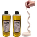 Kokusuz Kandil Yağı 250 ml + Fitil, 2 Adet, Iç Mekan Gaz Lambası Yağı - Akdeniz Rüzgarı - Seçenek 1