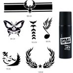 Kol ve Kanat Spray Tattoo Geçici Sprey Dövme Seti