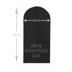 Kolay-Alışveriş Abiye Elbise Kılıfı Gamboç 60X160 Siyah Tela Nonvoven(Siyah)