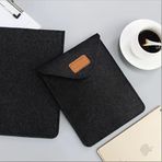 Kolay Koruma ve Taşınabilirlik için Keçe Malzemeden Yapılmış Ofis Bilgisayar Tablet Saklama Çantası. (Siyah)