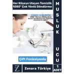 Kolay Montaj Metal Görünümlü 1080 Derece Dönebilen Çift Modlu Su Akışı Akrobat Musluk Ucu Başlığı