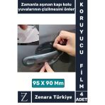 Kolay Montaj Otomobil Kapı Yuvası Araba Kapı Kolu Çizilme Aşınma Yıpranma Darbe Koruyucu Film 4 Adet