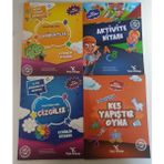 Kolaydan Zora Labirentler - Aktivite Kitabı - Çizgiler - Kes Yapıştır Oyna 4'lü Set