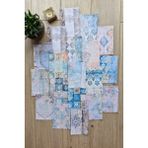 Kolbi Craft 19 Adet Eskitme Çini Desen Temalı Scrapbook Kağıt Seti Bullet Journal Dekupaj Kağıdı - Çok Renkli