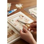 Kolbi Craft Çiçek Motifli Gold Vintage Makas Scrapbook Nişan Bullet Journal Nakış Makası Çelik - Altın - Gül
