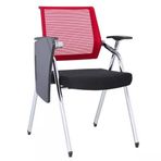 Kolçaklı ve Not Defterli Nefes Alabilir Mesh Konferans Koltuğu - Yerden Tasarruflu Depolama ve Resepsiyon Kullanımı için Katlanabilir Ofis Eğitim Koltuğu